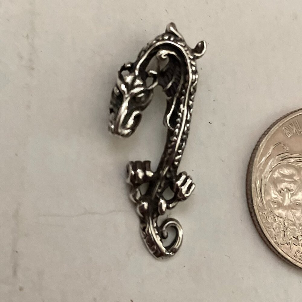 Sterling silver dragon pendant